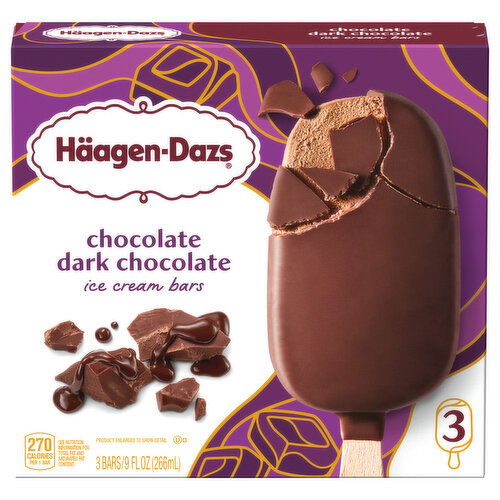 Haagen-Dazs Ice Cream Bars, Chocolate Dark Chocolate