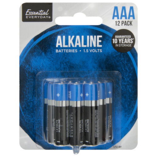 Essential Everyday Batteries, AAA, 12 Pack