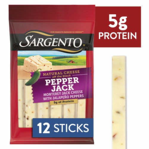 SARGENTO Sargento® Pepper Jack Natural Cheese Snack Sticks, 12-Count