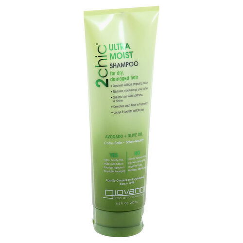 Giovanni 2Chic Shampoo, Ultra Moist, Avocado + Olive Oil