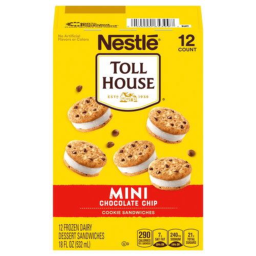 Toll House Toll House Nestle Toll House Mini Vanilla Chocolate Chip Cookie Sandwiches, 12 Count