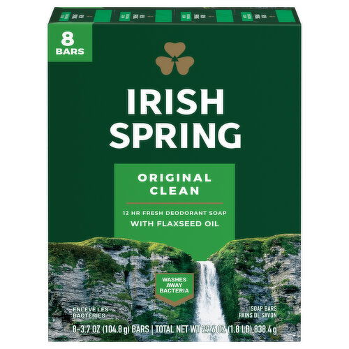 Irish Spring Deodorant Bar Soap 