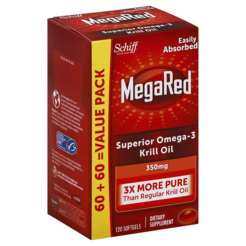 MegaRed Krill Oil, Superior Omega-3, 350 mg, Softgels, Value Pack