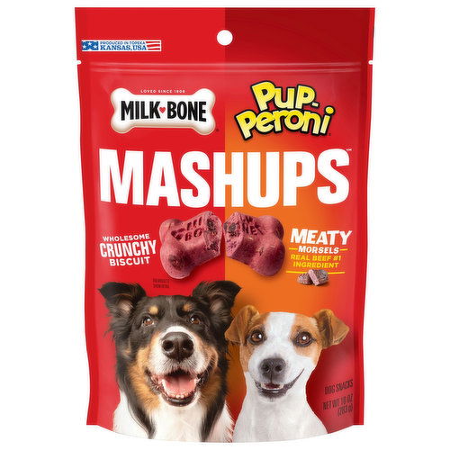 Mashups Milk Bone Dog Snacks, Wholesome, Crunchy Biscuit, Pup-Peroni