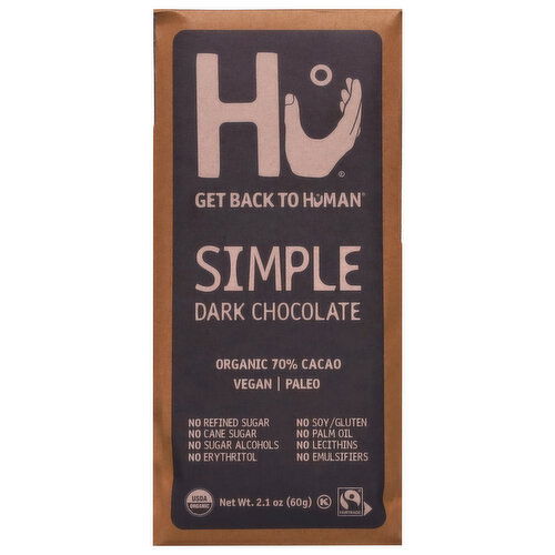 Hu Organic 70% Cacao Simple Dark Chocolate