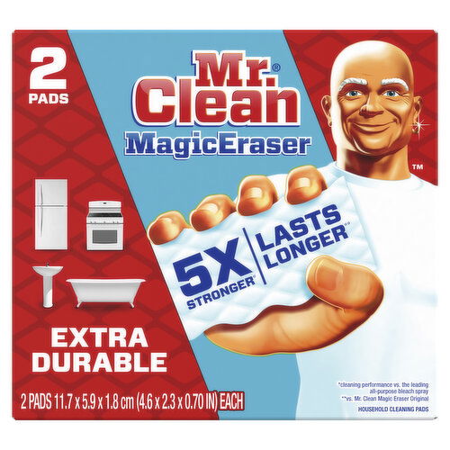 Mr. Clean Magic Eraser Mr. Clean Magic Eraser Sponge, All Purpose Cleaner, Extra Durable, 2ct