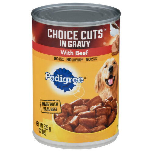 Pedigree Choice Cuts Food for Dogs, with Beef, in Gravy