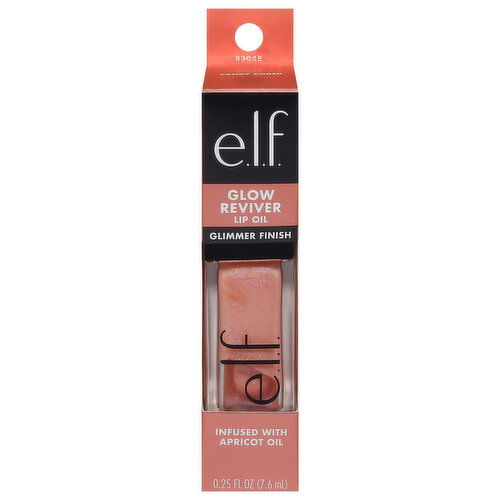 e.l.f. Lip Oil, Glow Reviver, Glimmer Finish, Candy Coded
