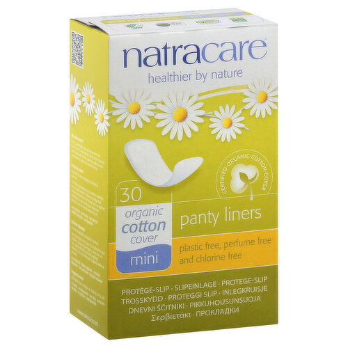 Natracare Panty Liners, Organic Cotton Cover, Mini