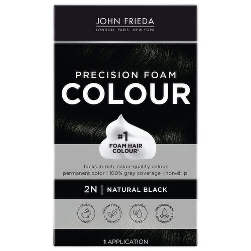 John Frieda Hair Colour, Precision Foam, Natural Black 2N