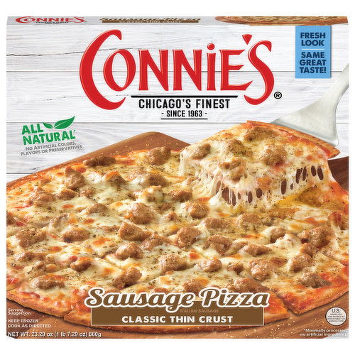 Connie's Pizza, Sausage, Classic Thin Crust