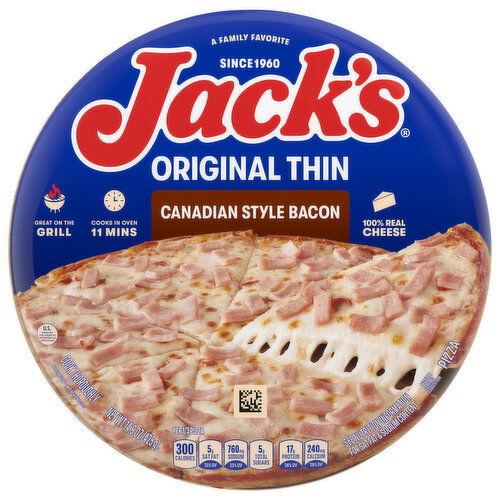 Jack's Pizza, Original Thin, Canadian Style Bacon