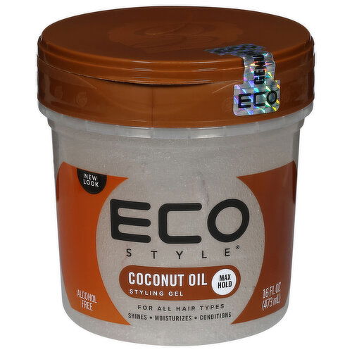 Eco Style Styling Gel, Max Hold, Coconut Oil