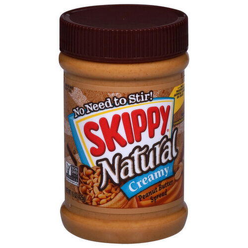 Skippy Peanut Butter Spread, Natural, Creamy