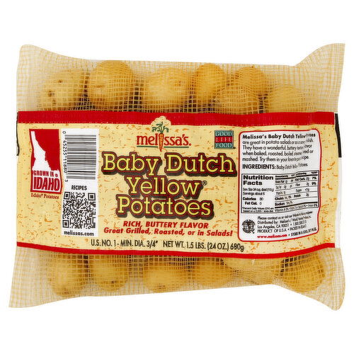 Melissa's Potatoes, Yellow, Baby Dutch