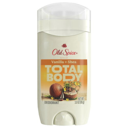 Old Spice Deodorant, Sensitive, Total Body, Vanilla + Shea