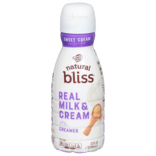 Natural Bliss Coffee Mate Creamer, Real Milk & Cream