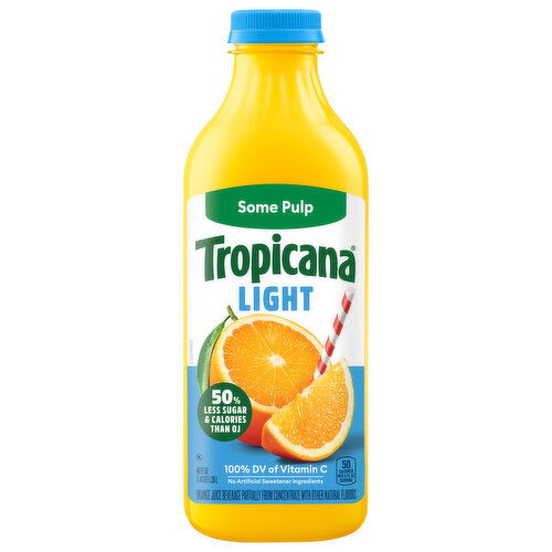 Tropicana Orange Juice, Light, Some Pulp