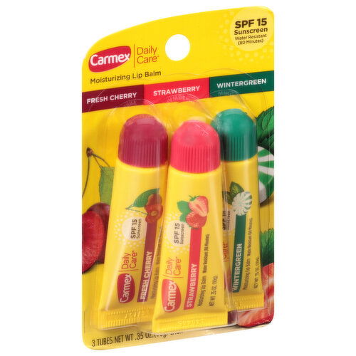 Carmex Daily Care Lip Balm, Moisturizing, SPF 15 Sunscreen