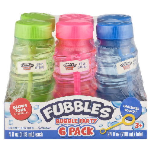 Fubbles Bubble Party, 3+, 6 Pack