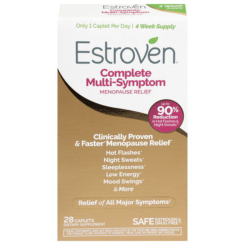 Estroven Menopause Relief, Complete Multi-Symptom, Caplets