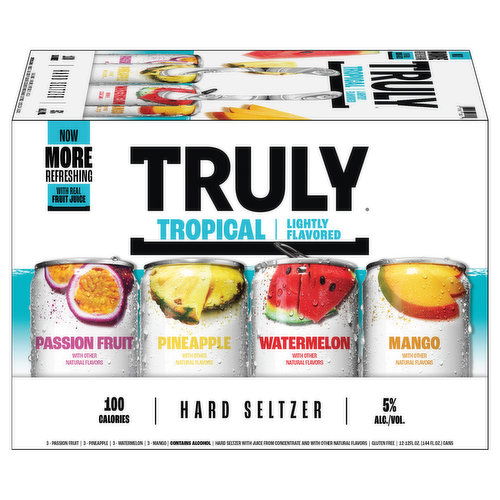 Truly Hard Seltzer, Tropical, Variety Pack