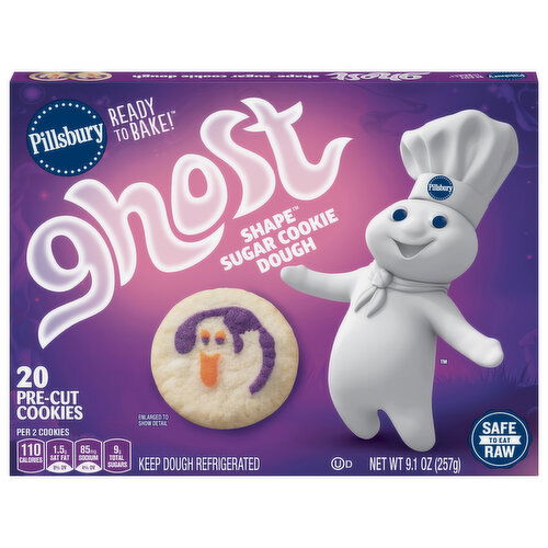 Pillsbury Ready to Bake! Cookie Dough, Sugar, Ghost Shape