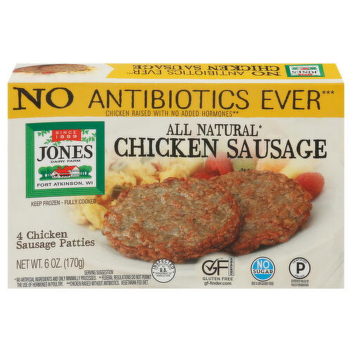 Jones Dairy Farm Sausage Patties, Chicken, All Natural