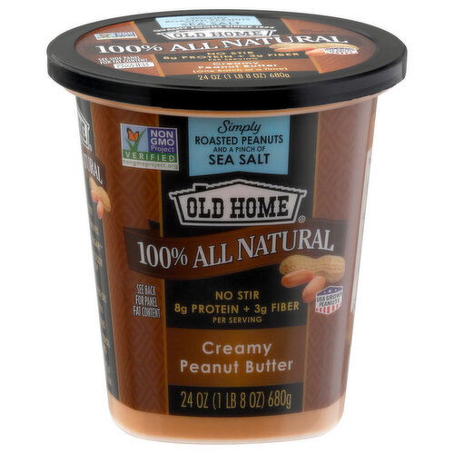 Old Home Peanut Butter, Creamy, 100% All Natural