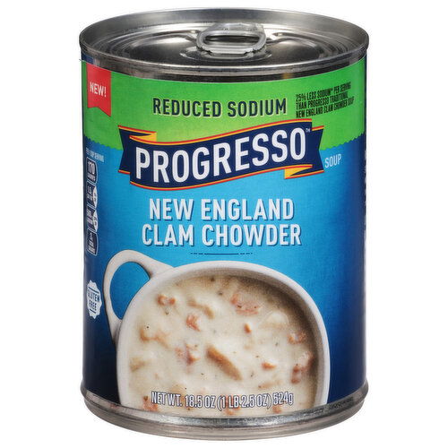 Progresso Soup, Reduced Sodium, New England Clam Chowder