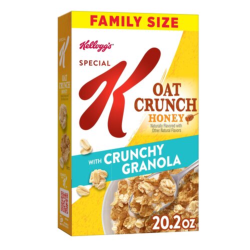 Special K Cold Breakfast Cereal, Oat Crunch Honey, Family Size