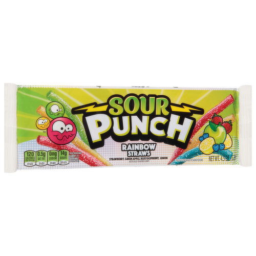 Sour Punch Candy, Rainbow Straws
