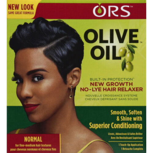 ORS Olive Oil Hair Relaxer, No-Lye, New Growth, Built-In Protection, Normal