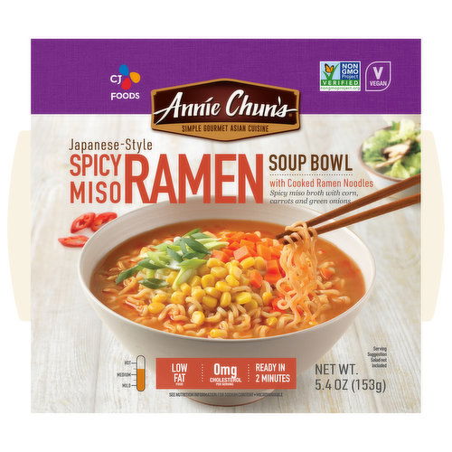 Annie Chun's Soup Bowl, Miso Ramen, Japanese-Style, Spicy