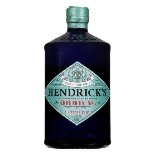 Hendrick's Gin, with Worm Wood Extract & Lotus Blossom Flavor, Orbium