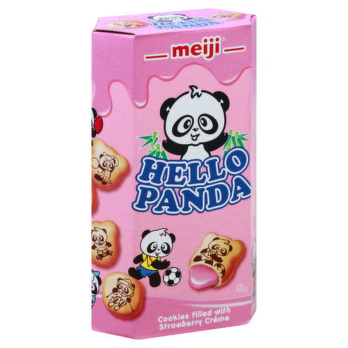 Hello Panda Hello Panda Cookies, Filled with Strawberry Creme