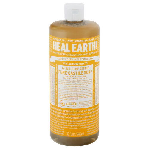 Dr. Bronner's Pure-Castile Soap, Hemp Citrus, 18-in-1