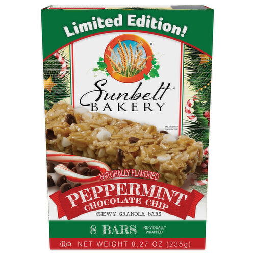 Sunbelt Bakery Granola Bars, Chewy, Peppermint Chocolate Chip