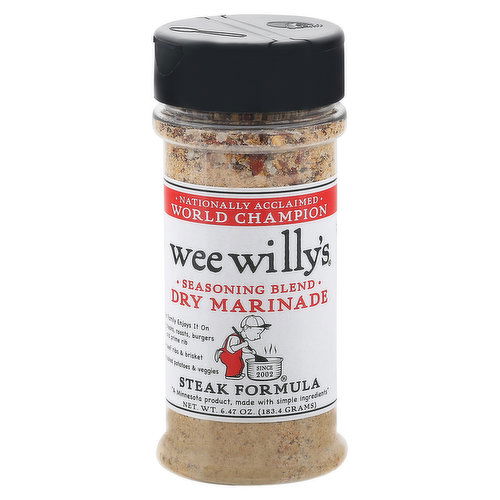 Wee Willy's Dry Marinade, Steak Formula