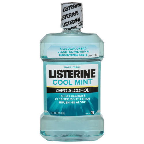 Listerine Mouthwash, Zero Alcohol, Cool Mint