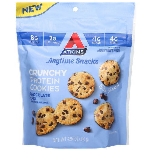 Atkins Protein Cookies, Chocolate Chip, Crunchy