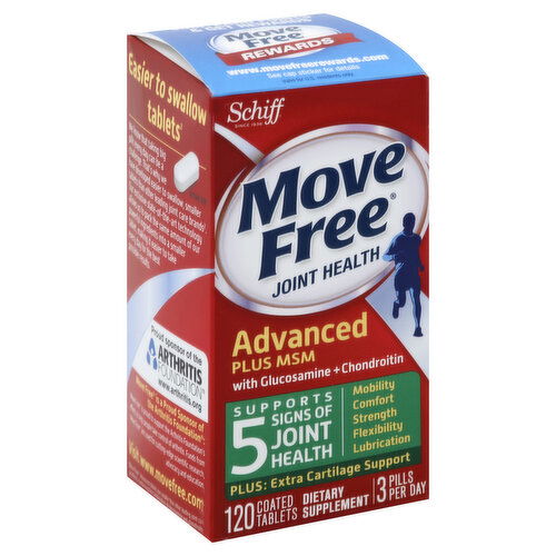 Move Free Joint Health, Advanced Plus MSM, Coated Tablets