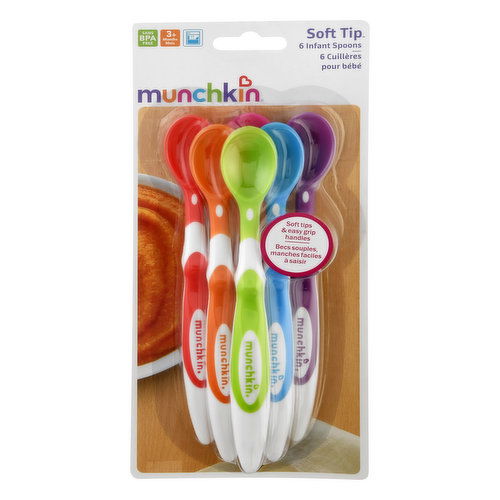 Munchkin Infant Spoons, Soft Tip, 3+ Months