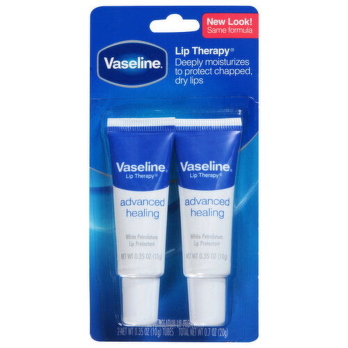 Vaseline Lip Therapy Lip Protectant, White Petroleum, Advanced Healing