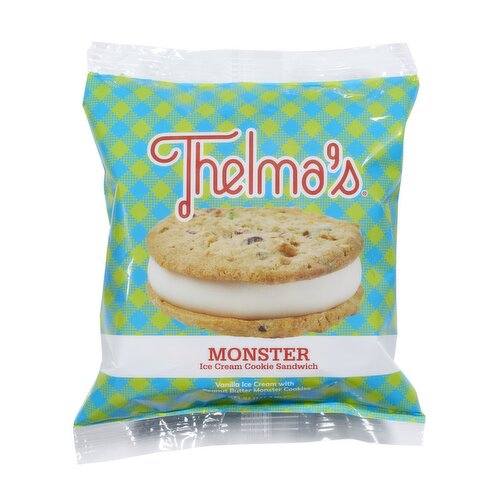 Thelma's 6 oz. Ice Cream Sandwich Thelma's Monster with Vanilla Ice Cream Sandwich 6 Fluid Ounce