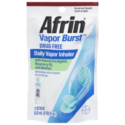 Afrin Vapor Burst Vapor Inhaler, Daily, Drug Free