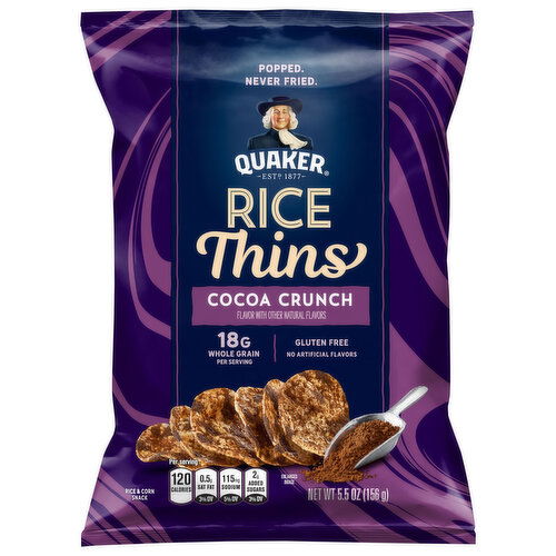 Quaker Rice Thins, Cocoa Crunch