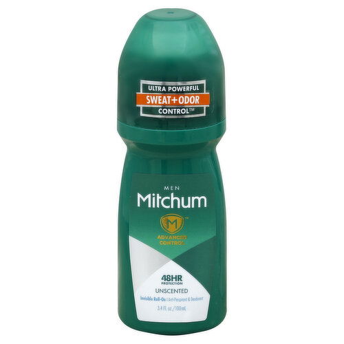 Mitchum Advanced Control Anti-Perspirant & Deodorant, Men, Invisible Roll-On, Unscented