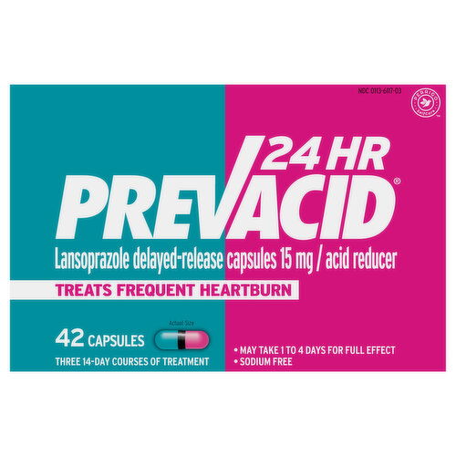 Prevacid Lansoprazole, Delayed-Release, 24 Hour, 15 mg, Capsules