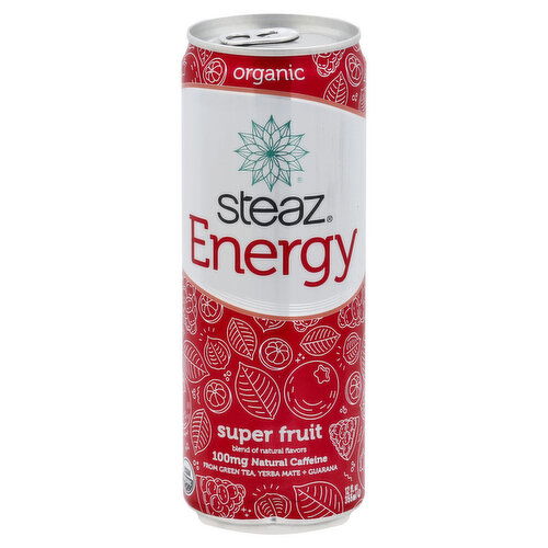 Steaz Energy Drink, Organic, Super Fruit